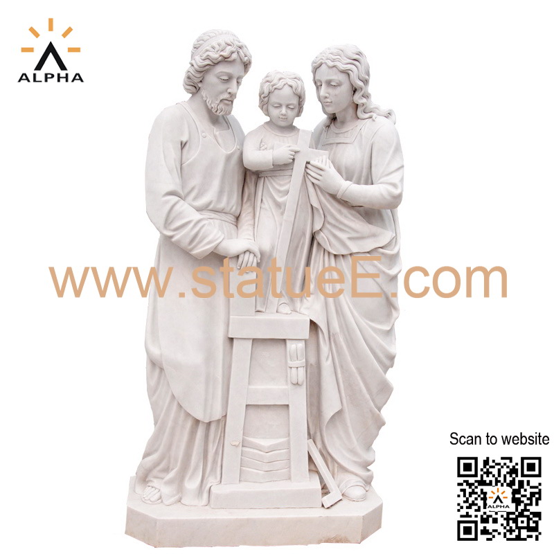 Marble holy family statue